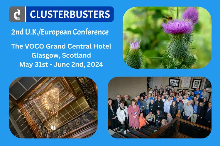 Clusterbuster UK EU Conference image with conference details